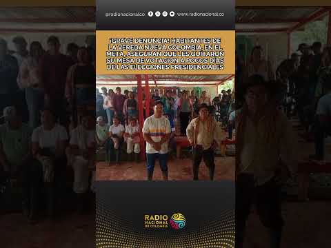 En la vereda Nueva Colombia, Meta, denuncian que les quitaron su mesa de votación