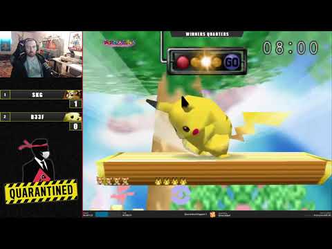 QR3 East Winners Quarters - B33f (Pikachu) Vs. SKG (Fox, Pikachu) SSB64 Super Smash Bros