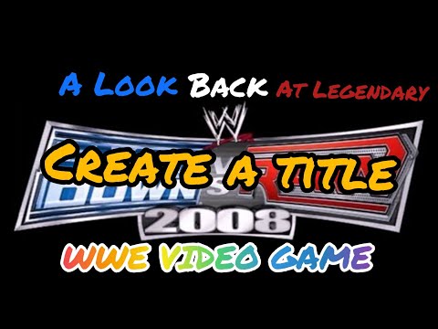 A look back at WWE SVR 2008 Create a Championship