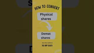 how to convert physical shares to Demat #shares