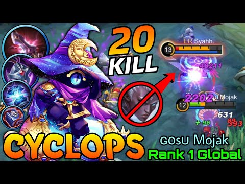 20 Kills MANIAC Cyclops Killing Machine! - Top 1 Global Cyclops by ɢᴏsᴜ Mojak - MLBB
