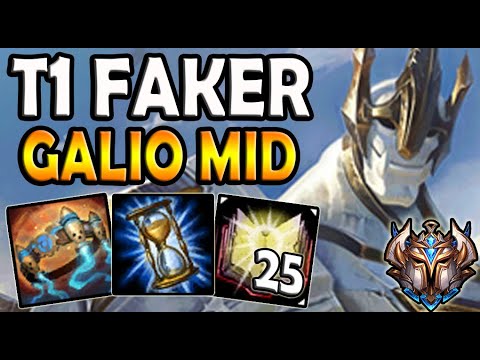 T1 Faker GALIO vs AKALI [ MID ] Ranked Challenger Korea ✔️ 10.16 ✔️