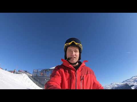 Graham Bell skis the World Championship piste in Saalbach-Hinterglemm, Austria