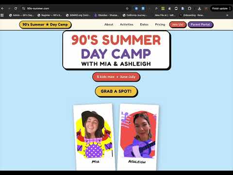 90's Summer Day Camp — site demo video thumbnail