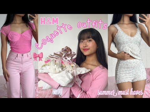 🎀Coquette outfits from H&M🎀 {cute summer try on haul...