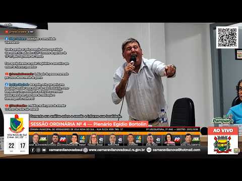 🟢 SESSÃO ORDINÁRIA № 4 — VILA NOVA DO SUL | 2.MAR.26 #tvcâmara