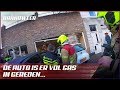 Auto heeft gevel geboord! | Als de Brandweer
