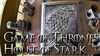 SPRAY PAINT ART Game of Thrones- HOUSE OF STARK Banner
