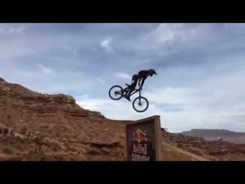 Antoine Bizet Backflip Over 70ft Canyon Gap  At Red Bull Rampage 2015!