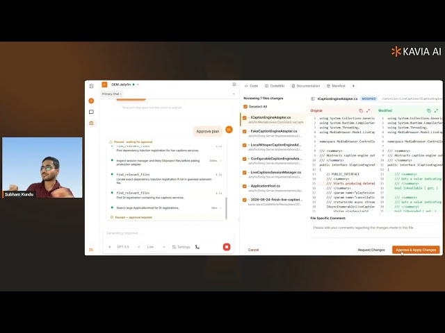 KAVIA 2.0 Launch: Demo 2 Spec Builder