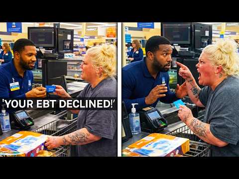 Woman SNAPS After EBT Card Declines At Checkout (Food Stamp Meltdowns)