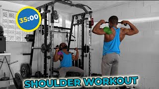 35 Min SMITH MACHINE Shoulder Workout