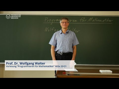 Die Dozenten der Erstsemestervorlesungen 2020: Prof. Wolfgang Walter