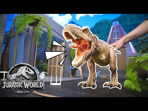 Jurassic World: Camp Cretaceous | AVOID the T. REX! GET to the BEACON! | Mattel Action!