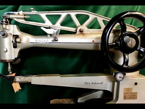 Alex Askaroff Presents A Singer 29 boot patcher leather machine in action.