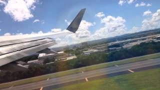 preview picture of video 'San Juan, Puerto Rico - Takeoff from Luis Muñoz Marín International Airport HD (2015)'