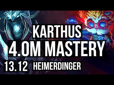 KARTHUS vs HEIMER (MID) | 4.0M mastery, 7/1/5, 1100+ games | NA Master | 13.12
