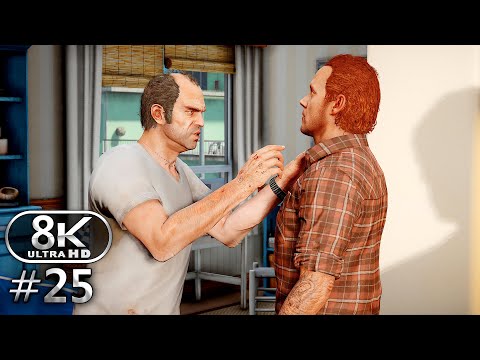 GTA V 8K Ultra Graphics Gameplay Walkthrough Part 25 - GTA V 8K 60FPS PC No Commentary