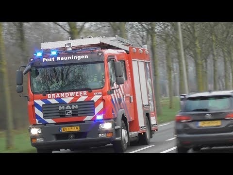 Prio 1 TS 08-4231 met spoed naar ongeval beknelling A50 Ewijk