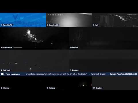 On of multiple explosion in Kramatorsk tonight - cam 4 - 03/26/2022