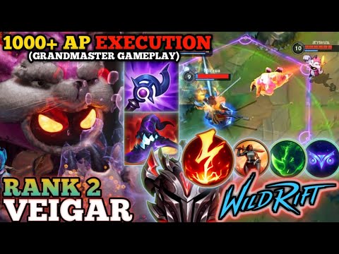 VEIGAR 1000+ AP DAMAGE IS SUPER SCARY! META BUILD ABUSE - TOP 2 GLOBAL VEIGAR BY สาระแน - WILD RIFT