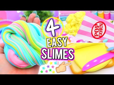 4 Easy DIY Slime Ideas! How To Make VIRAL SLIMES!