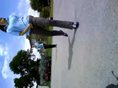 Hannah irish dancing, and chris trying to :)