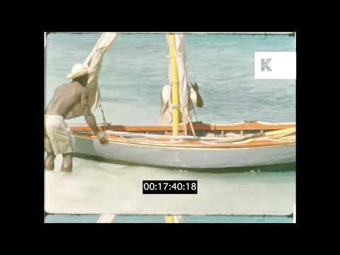 1960s, 1970s St Vincent, Fishermen and Their Boat, 16mm