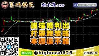 【大戶羅盤籌碼動能】 #謝宗霖0424，譜瑞獲利出 打帶跑策略 本週還不錯 (圖)