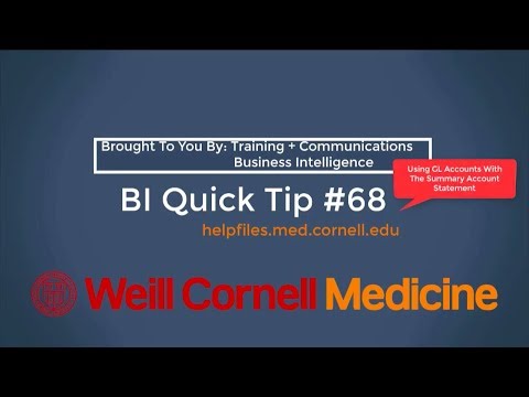 BI Quick Tip #68 - Using GL accounts with the Summary Account Statement Report
