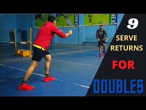 How To Return Serve In Doubles | 9 Serve Returns For Doubles Badminton