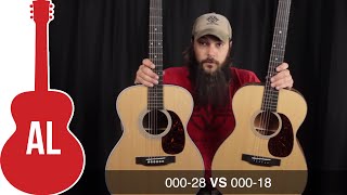 Video thumbnail for Martin 000-18 vs 000-28 - Tone Wood Comparison by Acoustic Letter