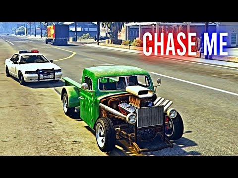 Police Chase Me! Episode 17: Rat Loader (Dodge Power Wagon) - GTA 5 Funny Moments Mods Cheats Evade