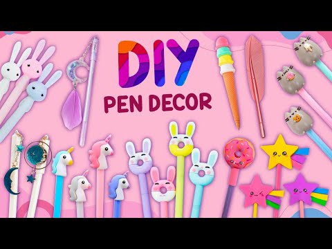 6 DIY MARVELOUS PEN DECOR - BACK TO SCHOOL HACKS AND CRAFTS - Pen Topper Ideas