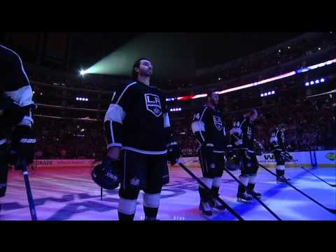 Davis Gaines sings Star Spangled Banner. Penner. 6/6/13 Chicago Blackhawks vs LA Kings NHL Hockey