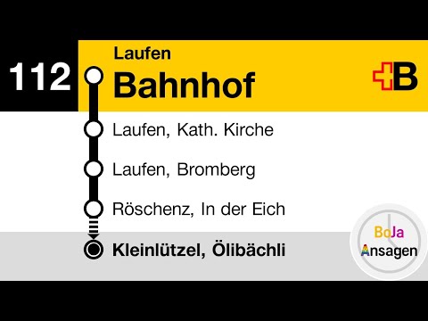 Postbus announcements | 112 Laufen - Kleinlützel | Roadworks | BoJa announcements