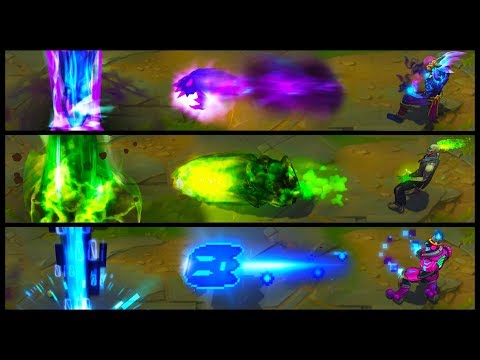 Zombie Brand vs Battle Boss vs Spirit Fire Legendary vs Epic Skins Comparison (League of Legends)