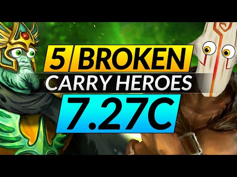 5 MOST BROKEN Heroes in 7.27C - BEST CARRY Picks You MUST ABUSE - Dota 2 Meta Tips Guide