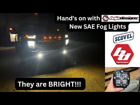 Baja Designs Chevy Squadron SAE Fog Pocket Light Kit on our 2022 Chevy 3500HD High Country