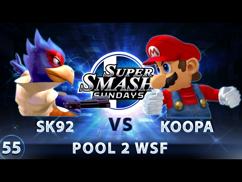 SSS 55 - SK92 (Falco) vs. KoopaTroopa895 (Mario) - SSBM Pool 4 WSF - Smash Melee