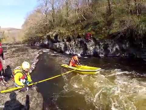 R3SAR using Reach and Rescue pole wth a rescue sled/boat 2