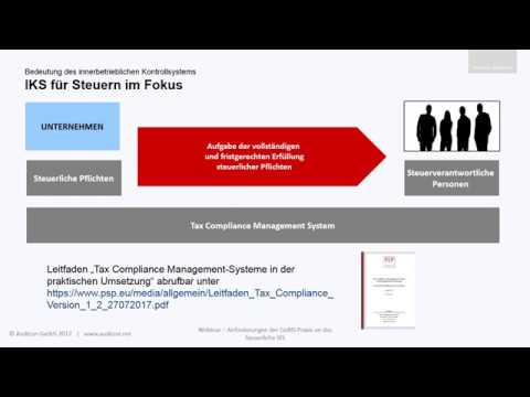 Anforderungen der GoBD-Praxis an das Steuerliche IKS (Webinar von Audicon mit Bernhard Lindgens)