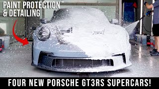 FOUR Brand New Porsche 992 GT3RSs - Detailing & Paint Protection Film
