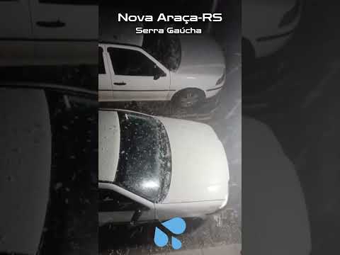 TEMPORAL DE GRANIZO EM NOVA ARAÇÁ-RS #novaaraca #granizo #tornado #chuvas #shorts #sul