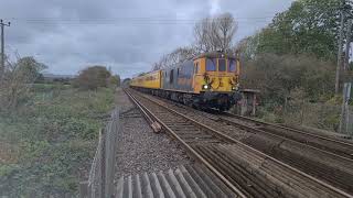 2x73/9 on the 1Q56 Tonbridge to Tonbridge test train at Castle foot crossing