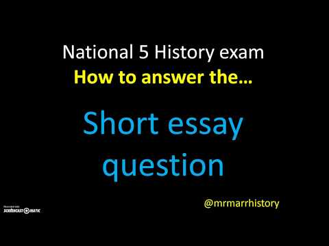short essay question examples us history