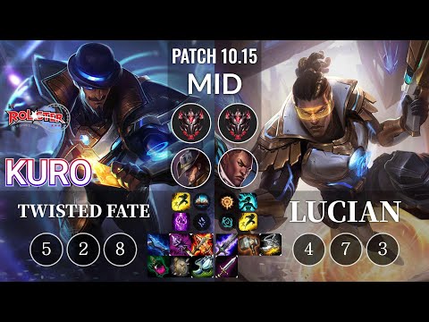 KT Kuro Twisted Fate vs Lucian Mid - KR Patch 10.15