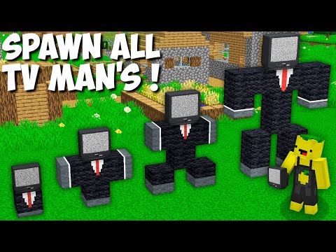 Lemon Craft - Why did I SPAWN ALL SECRET TV MAN'S in Minecraft ! NEW SKIBIDI MOB !