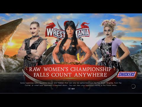 WWE 2K22 - Chyna VS Rhea Ripley Vs Alexa Bliss Triple Threat Women’s Championship (PS5 Gameplay) 4K