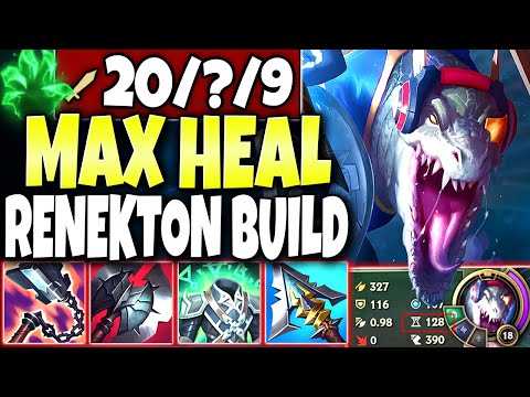 Our New OP Renekton MAX HEAL Build is here to BREAK SEASON 11 🔥 LoL Best Top Renekton s11 Gameplay